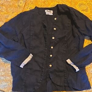 FLAX 100% Linen button down shirt coat